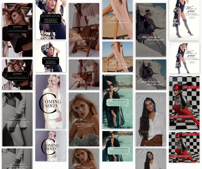 Millie Bold Luxury Canva Social Media Templates | PLR + MRR