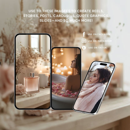 Soft Rose & Cashmere Aesthetic Stock Photos | MRR + PLR Digital Assets Boundless PLR