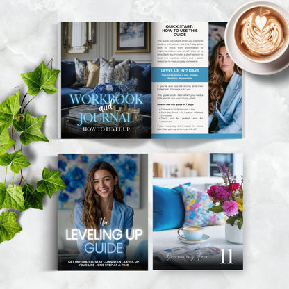 The Leveling Up Guide – Canva Self-Improvement Workbook | PLR & MRR Resell Rights