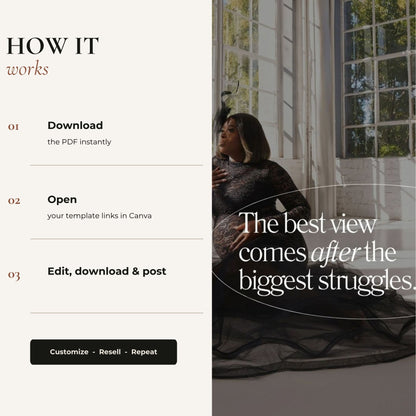 Canva Instagram Templates | 50 Melanin Posts & Stories, 3 Sizes + PLR