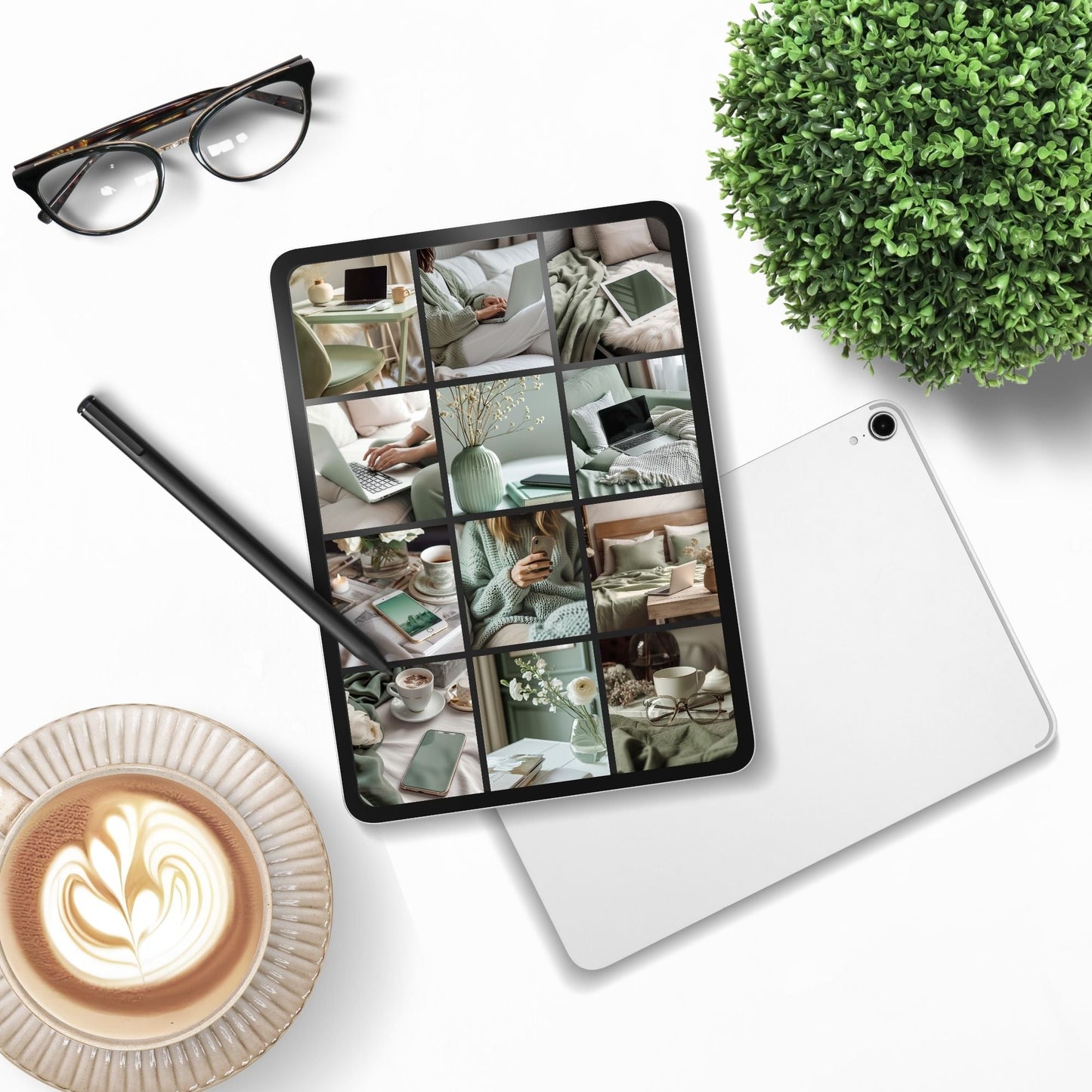 Sage Green Photo Pack (35 Canva Images) + MRR/PLR Resell Rights | 3 Sizes Boundless PLR