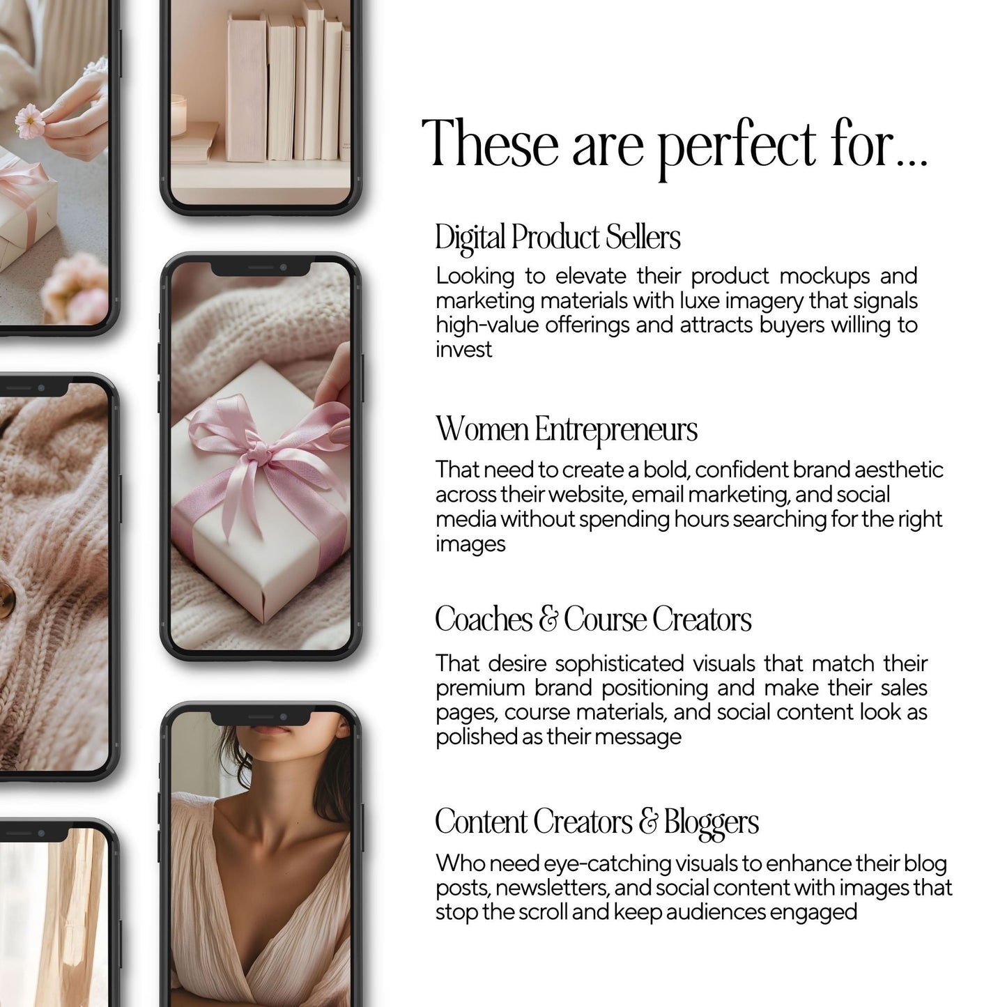 Soft Rose & Cashmere Aesthetic Stock Photos | MRR + PLR Digital Assets Boundless PLR