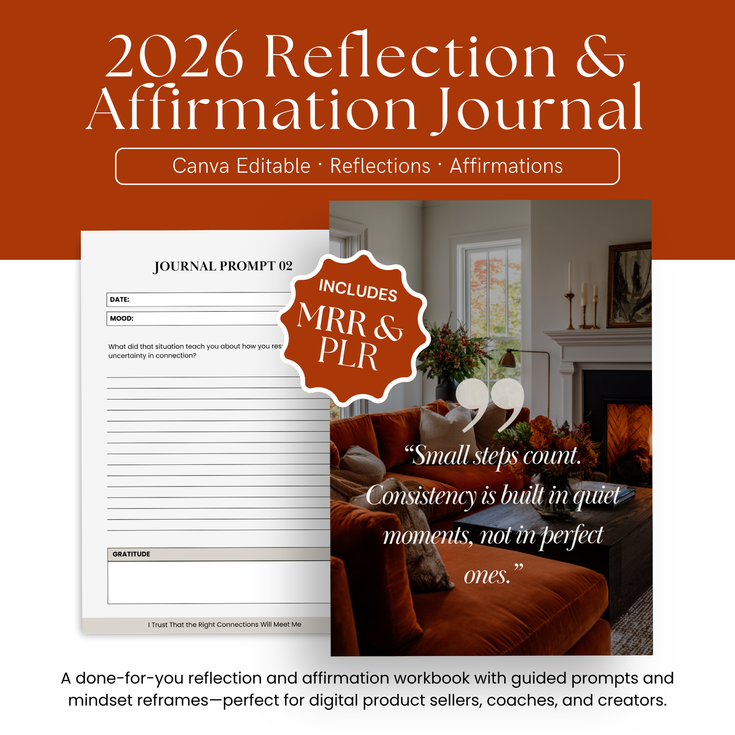 New Years Journal | 2026 New Year Renewal Workbook & Journal | PLR + MRR Resell Rights | Canva Editable