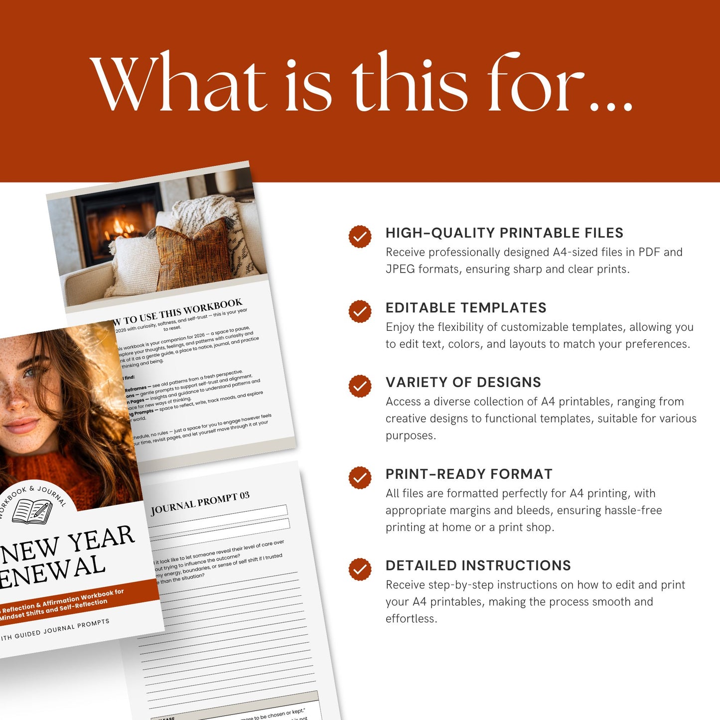 New Years Journal | 2026 New Year Renewal Workbook & Journal | PLR + MRR Resell Rights | Canva Editable