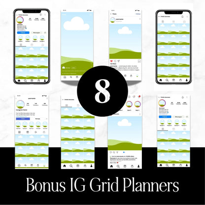 Instagram Templates Canva | Coaching Instagram | 400+ Bonus Stickers & Grid Planners | MRR + PLR Resell Rights Boundless PLR