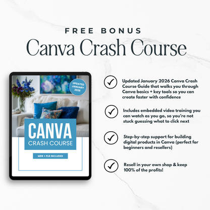 Cocktail Clipart Bundle: 11 Transparent PNGs + Cocktail Prompt Guide (Canva) + Bonus Canva Crash Course Boundless PLR
