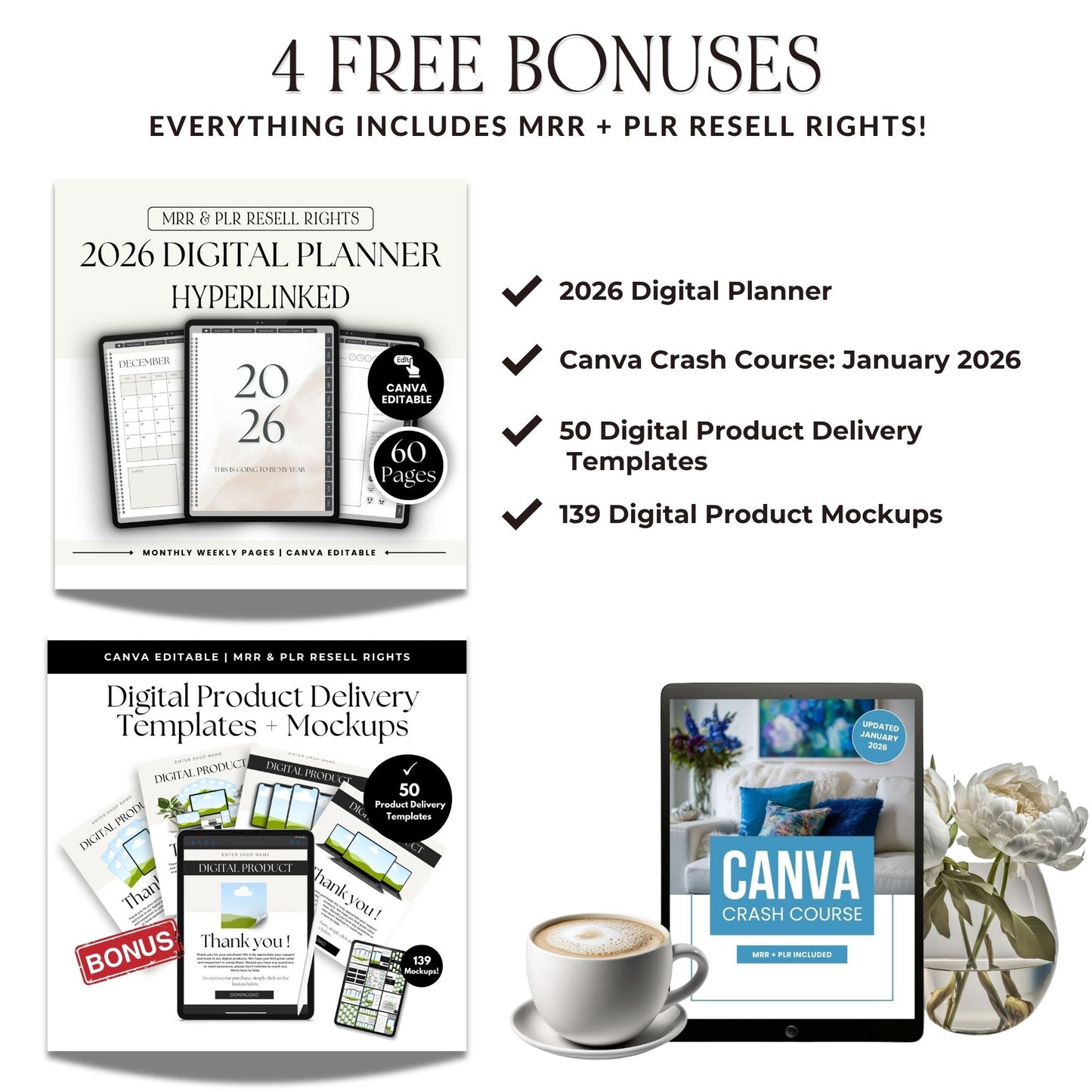 Canva Planner Template 2027 – PLR Digital Planner with Master Resell Rights