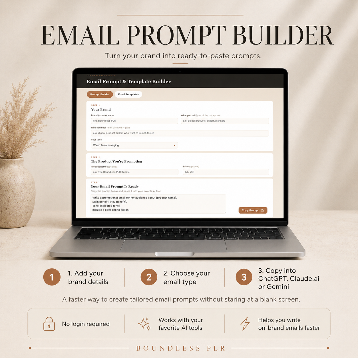 Email Marketing Templates & ChatGPT Prompts — PLR/MRR Kit for Creators