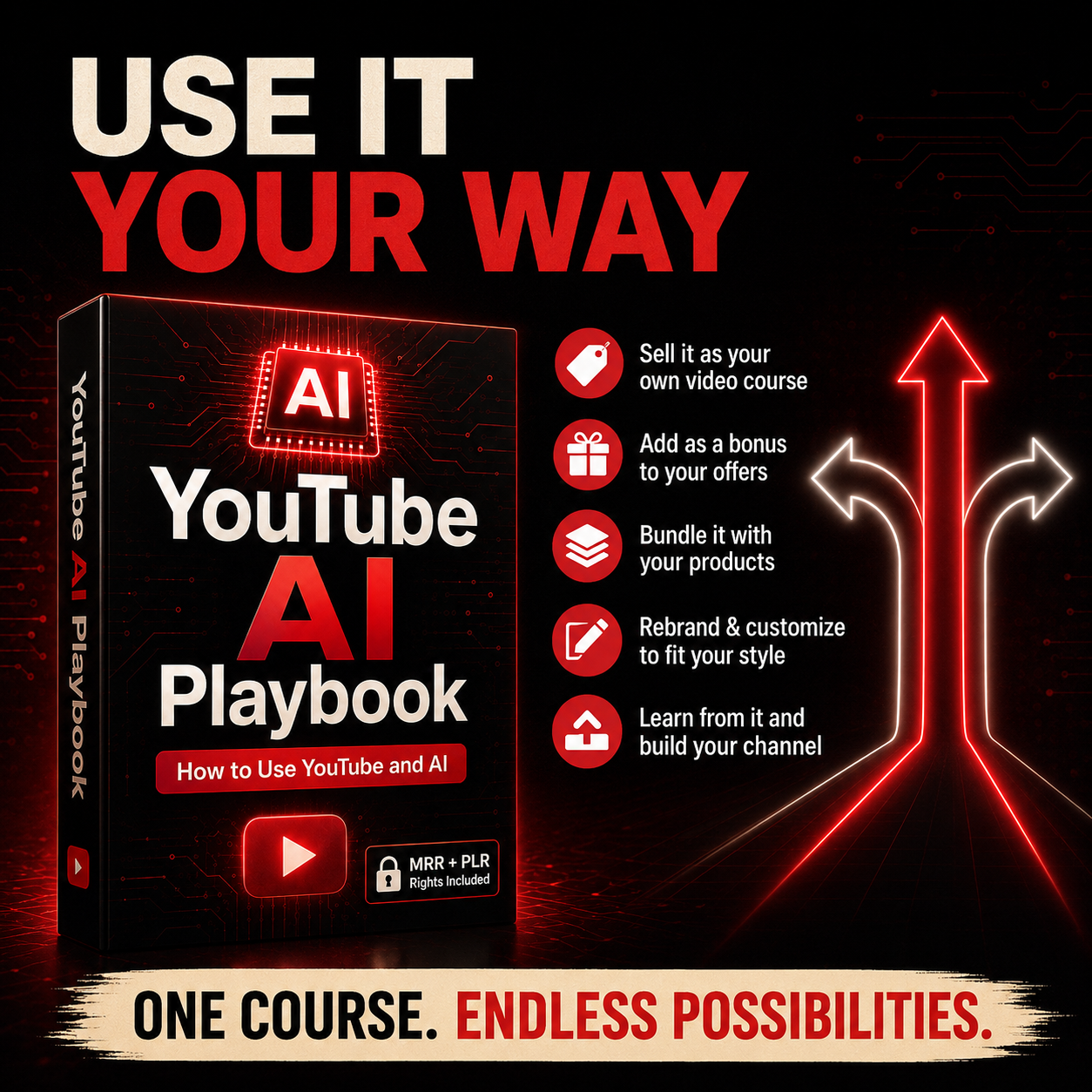YouTube AI Training Course with MRR & PLR Rights | MRR Courses | YouTube AI Playbook