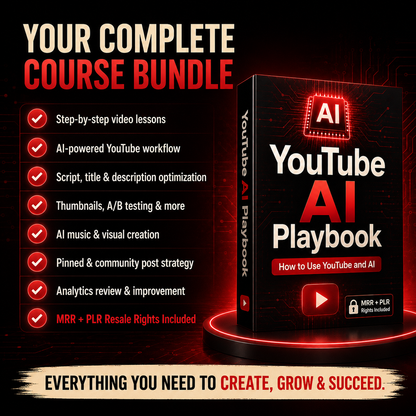 YouTube AI Training Course with MRR & PLR Rights | MRR Courses | YouTube AI Playbook