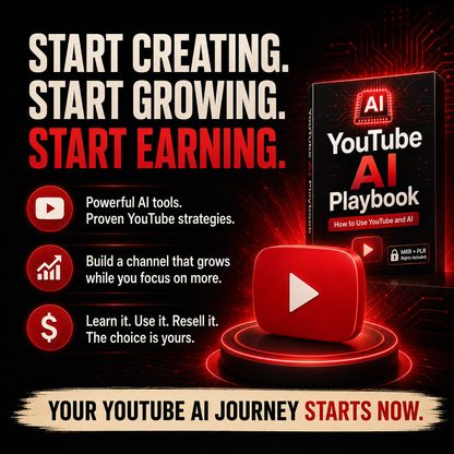 YouTube AI Training Course with MRR & PLR Rights | MRR Courses | YouTube AI Playbook
