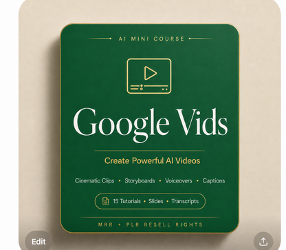 Google Vids AI Video Course — MRR & PLR Resell Rights Included