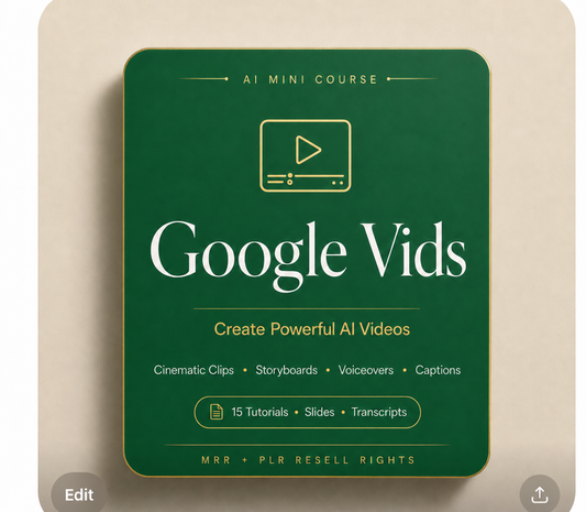 Google Vids AI Video Course — MRR & PLR Resell Rights Included
