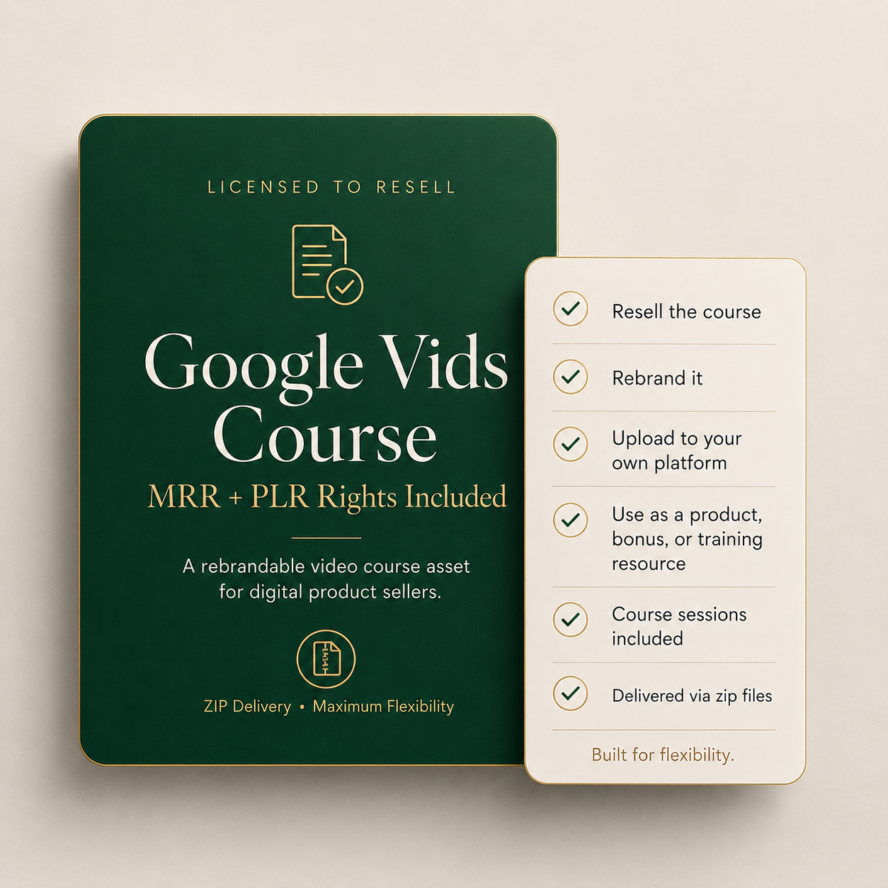 Google Vids AI Video Course — MRR & PLR Resell Rights Included
