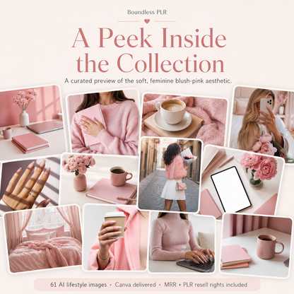 61 Soft Blush Editorial Stock Photos with PLR & MRR Rights | Instant Download