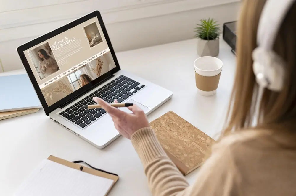 Systeme.io Full Bloom Boho Funnel Template – Editable PLR & MRR with Cozy Plus Size AI Stock Images Boundless PLR