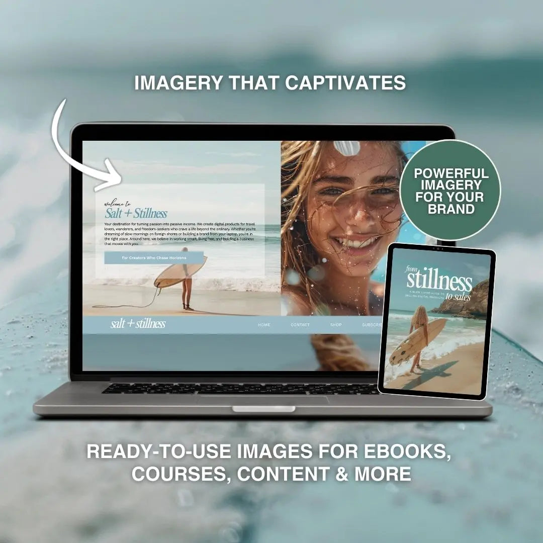 Coastal Dream: Premium Beach Lifestyle AI Image Collection (80+ Images, MRR + PLR) Boundless PLR