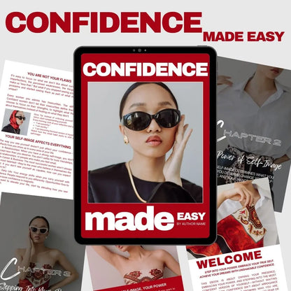 Confidence Made Easy: Canva Editable Self-Help Guide with MRR & PLR Rights for Coaches and Entrepreneurs Boundless PLR