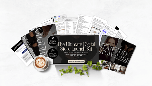 Digital Store Launch Kit with MRR and PLR Resell Rights, PLR Bundles, Step-by-Step Guides to Start & Scale Your Online Shop