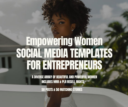 Motivational Instagram Posts, Stories, & Portraits, Empowering Women Canva Templates, Editable Social Media Bundle, PLR + MRR Resell Rights Boundless PLR