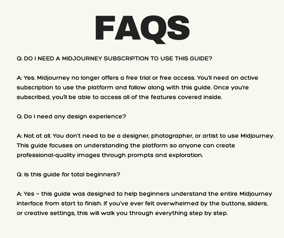 MidJourney 101 Guide — Create Professional AI Images With Confidence | Canva Editable | MRR + PLR Boundless PLR
