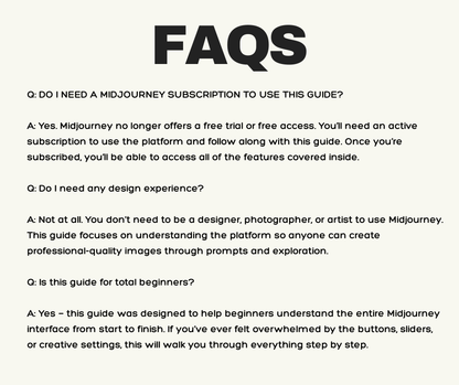 MidJourney 101 Guide — Create Professional AI Images With Confidence | Canva Editable | MRR + PLR Boundless PLR