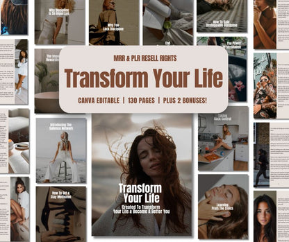 Transform Your Life – Canva Editable Self-Improvement eBook (PLR + MRR)