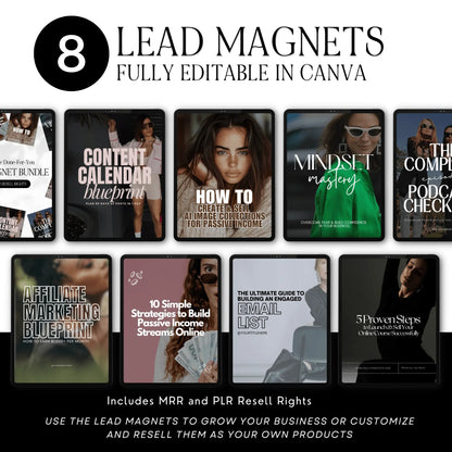 Lead Magnet Bundle | Editable Canva Templates with PLR & MRR Rights | Done For You - PLR Bundles - Boundless PLR