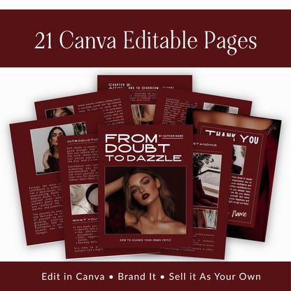 PLR Confidence Ebook | Editable Canva Template with Resell Rights