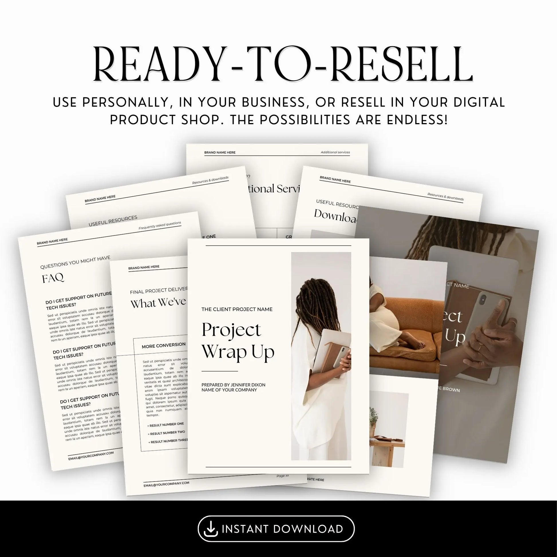Client Offboarding Guide Template – Canva Editable Goodbye Packet with PLR + MRR Rights Boundless PLR