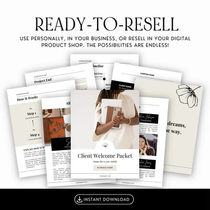 Client Welcome Guide – Canva Template with PLR & MRR Rights Boundless PLR
