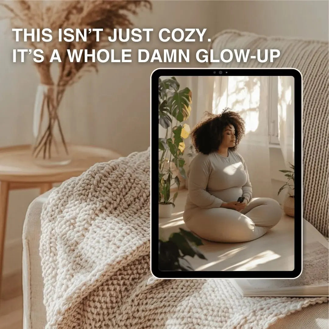 Cozy Plus Size | 50 Body-Positive AI Stock Images for Empowered Brands & Content Creators (MRR & PLR Included) Boundless PLR