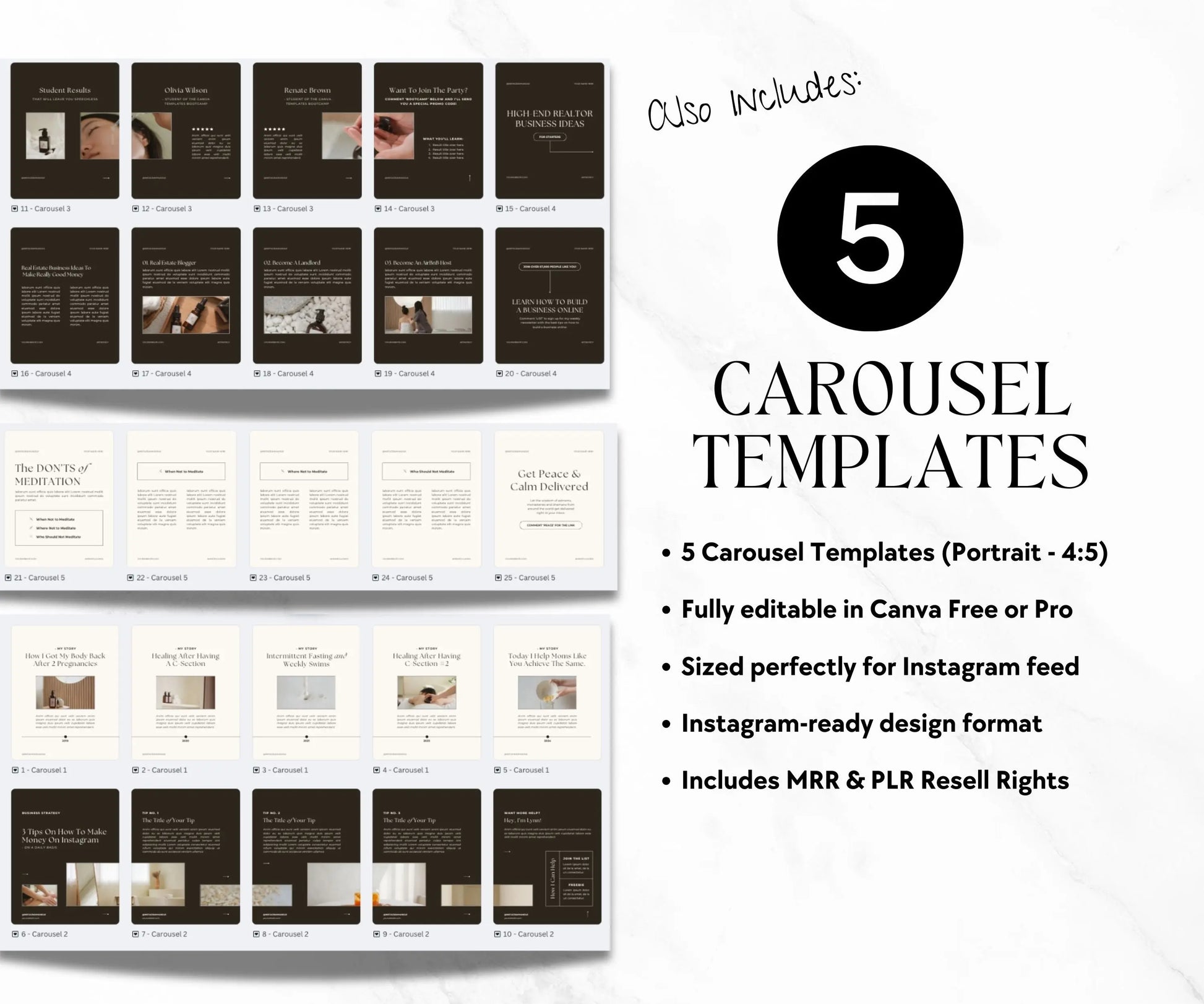 Engage & Elevate Instagram Content Pack | Canva Templates for Reels, Carousels & Posts (PLR + MRR) Boundless PLR