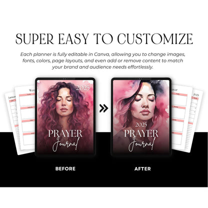 Prayer Journal Bundle | PLR & MRR Resell Rights | Canva Editable Boundless PLR