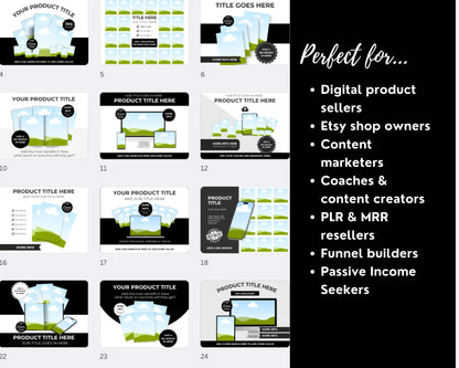 100 Canva Editable Etsy Listing Thumbnail Mockups + Bonus Pinterest Strategy Guide (MRR & PLR) Boundless PLR