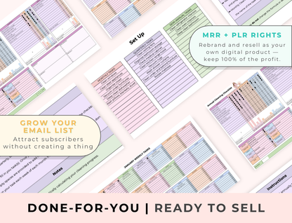Cleaning Checklist Google Sheets Template | MRR & PLR Resell Rights Boundless PLR