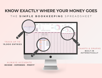 PLR Google Sheets, Simple Bookkeeping Spreadsheet Template with MRR & PLR Resell Rights Boundless PLR