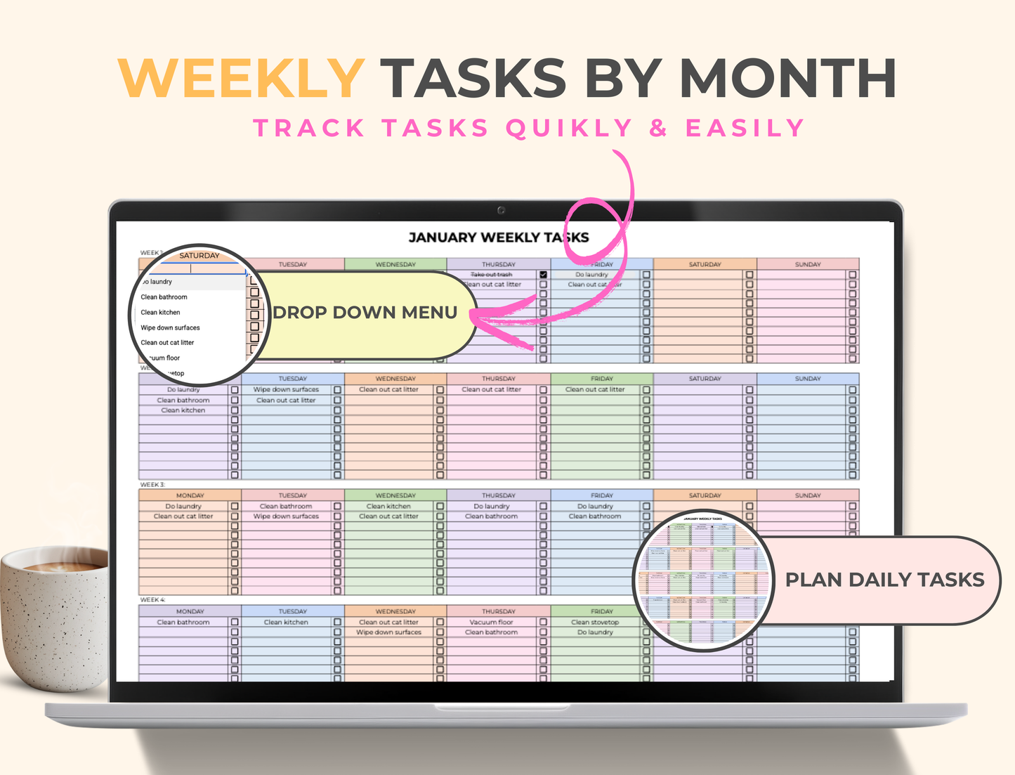 Cleaning Checklist Google Sheets Template | MRR & PLR Resell Rights Boundless PLR