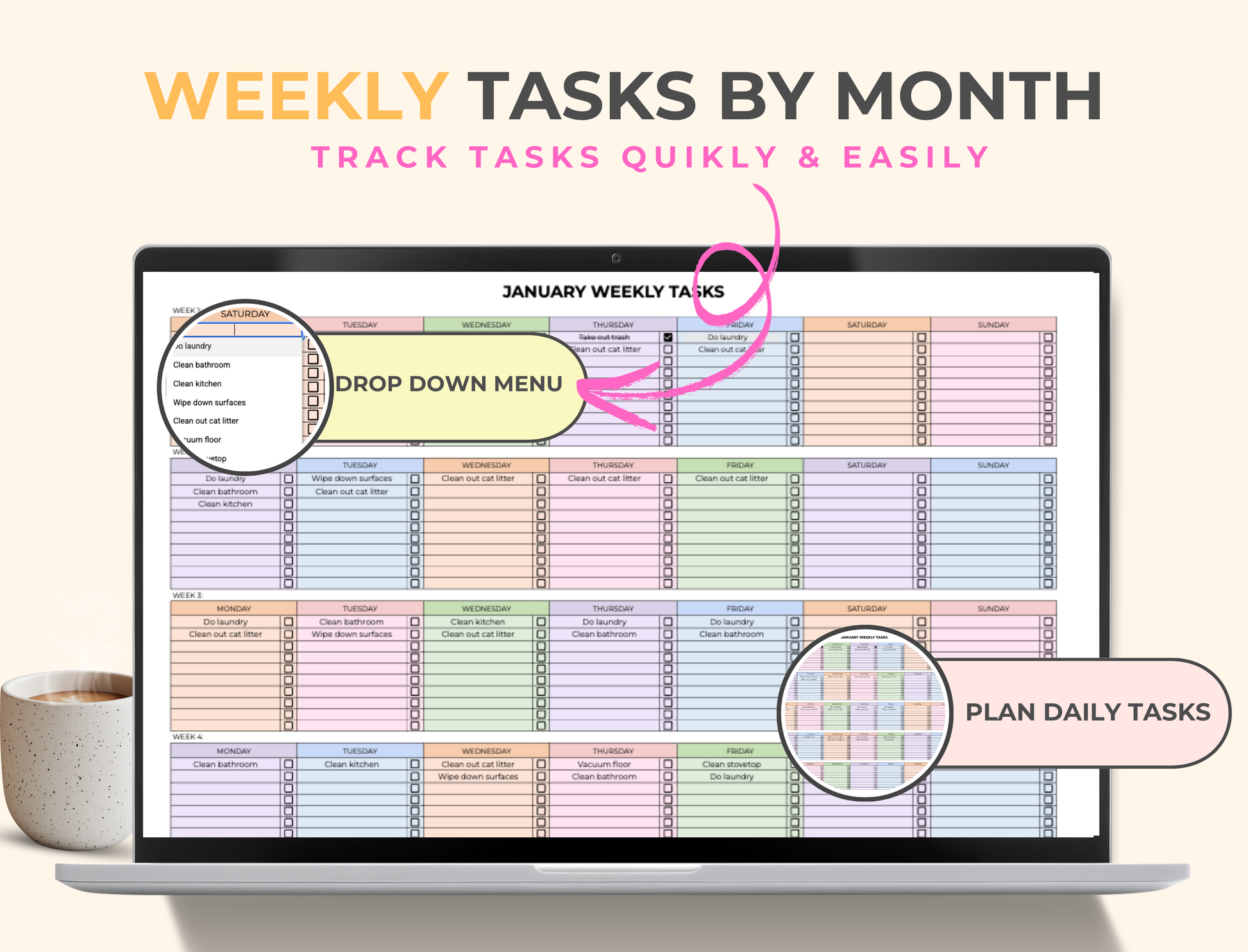 Cleaning Checklist Google Sheets Template | MRR & PLR Resell Rights Boundless PLR
