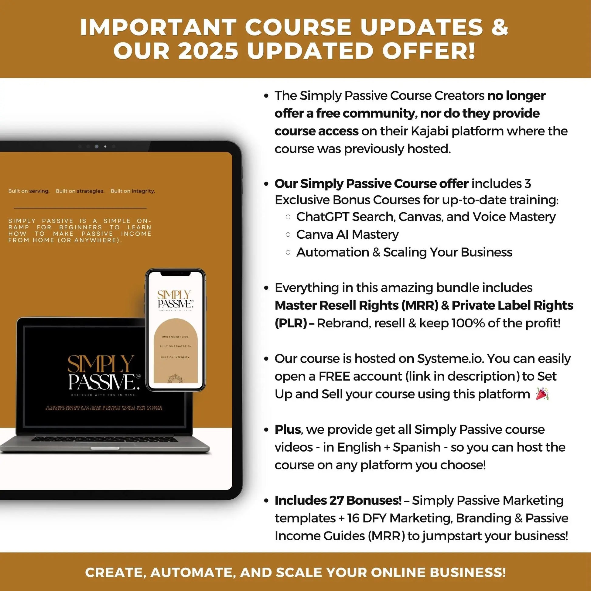 Simply Passive Digital Marketing Course with Master Resell Rights (MRR) & Private Label Rights (PLR) MRR PLR Courses to Sell