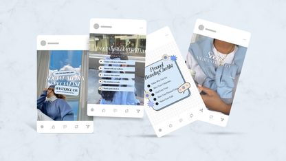 Pastel Blue Instagram Templates | Canva PLR & MRR Resell Rights | 4 Bonuses Boundless PLR