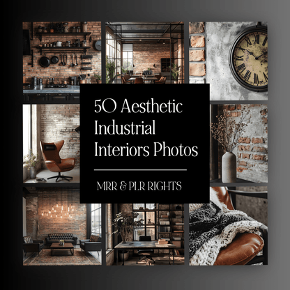 PLR Images, Industrial Interior Stock Photos Bundle | 50 Re-sellable Images with MRR & PLR - Boundless PLR