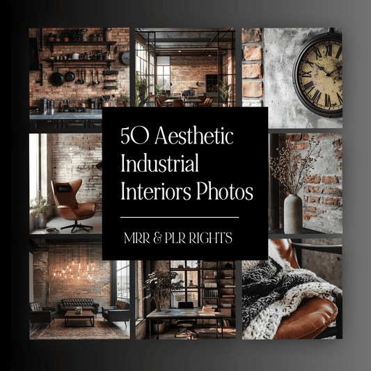 PLR Images, Industrial Interior Stock Photos Bundle | 50 Re-sellable Images with MRR & PLR - Boundless PLR