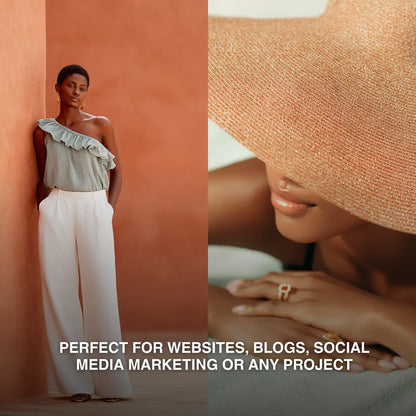 Melanin Tropics: Luxurious Imagery Celebrating Radiant Beauty | AI Images for Bloggers, Memberships, Entrepreneurs Boundless PLR