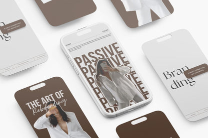 Canva Editable Instagram Templates | MRR Marketing | Vertical Brown Social Media Bundle (1080x1350 + 1080x1920) | PLR & MRR Resell Rights Boundless PLR