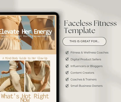 Systeme.io Templates, PLR/MRR Systeme.io Funnel Template + Faceless Fitness AI Stock Image Bonus Boundless PLR