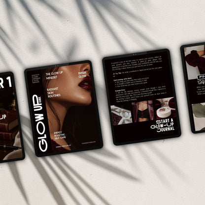 Glow Up Guide PLR Ebook | Editable Canva Template + Master Resell Rights