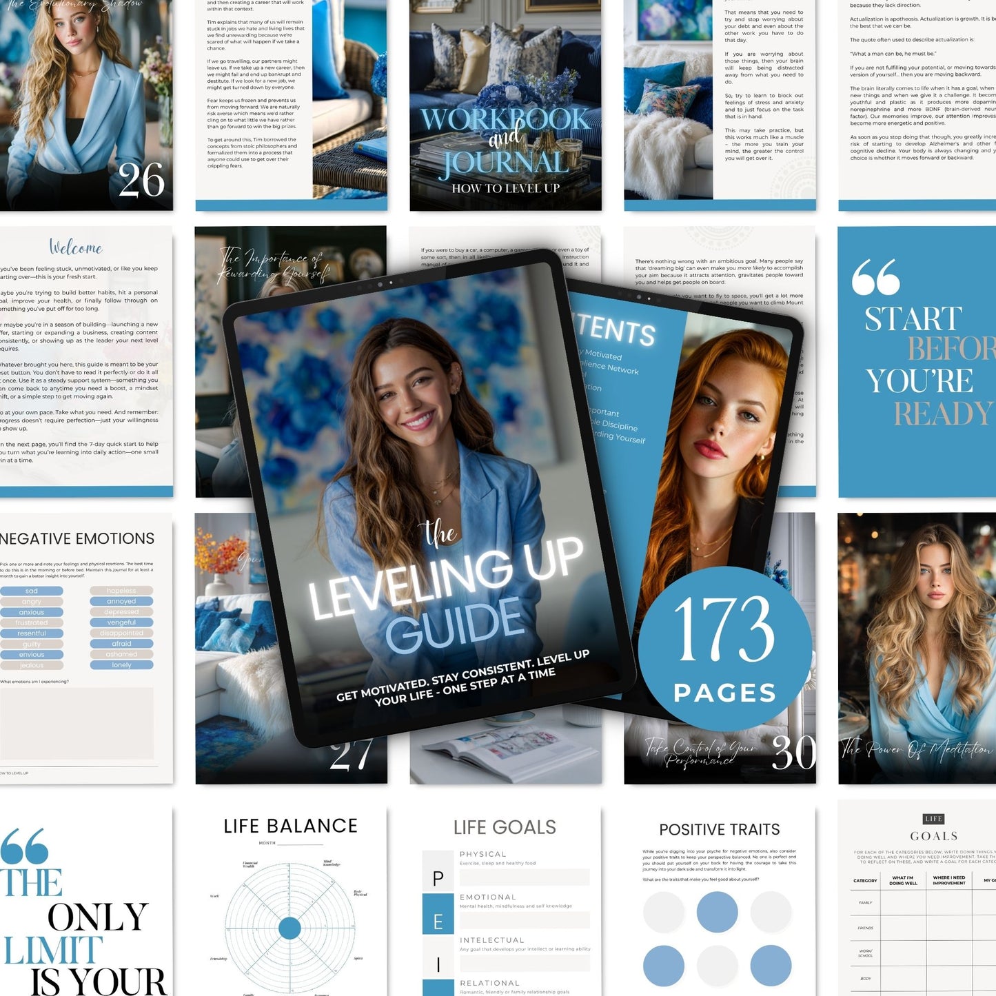 The Leveling Up Guide – Canva Self-Improvement Workbook | PLR & MRR Resell Rights