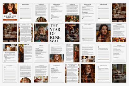 New Years Journal | 2026 New Year Renewal Workbook & Journal | PLR + MRR Resell Rights | Canva Editable