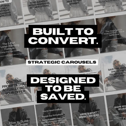 Conversion Queen Carousel Pack – 94 Editable Canva Instagram Templates with PLR & MRR Resell Rights Boundless PLR